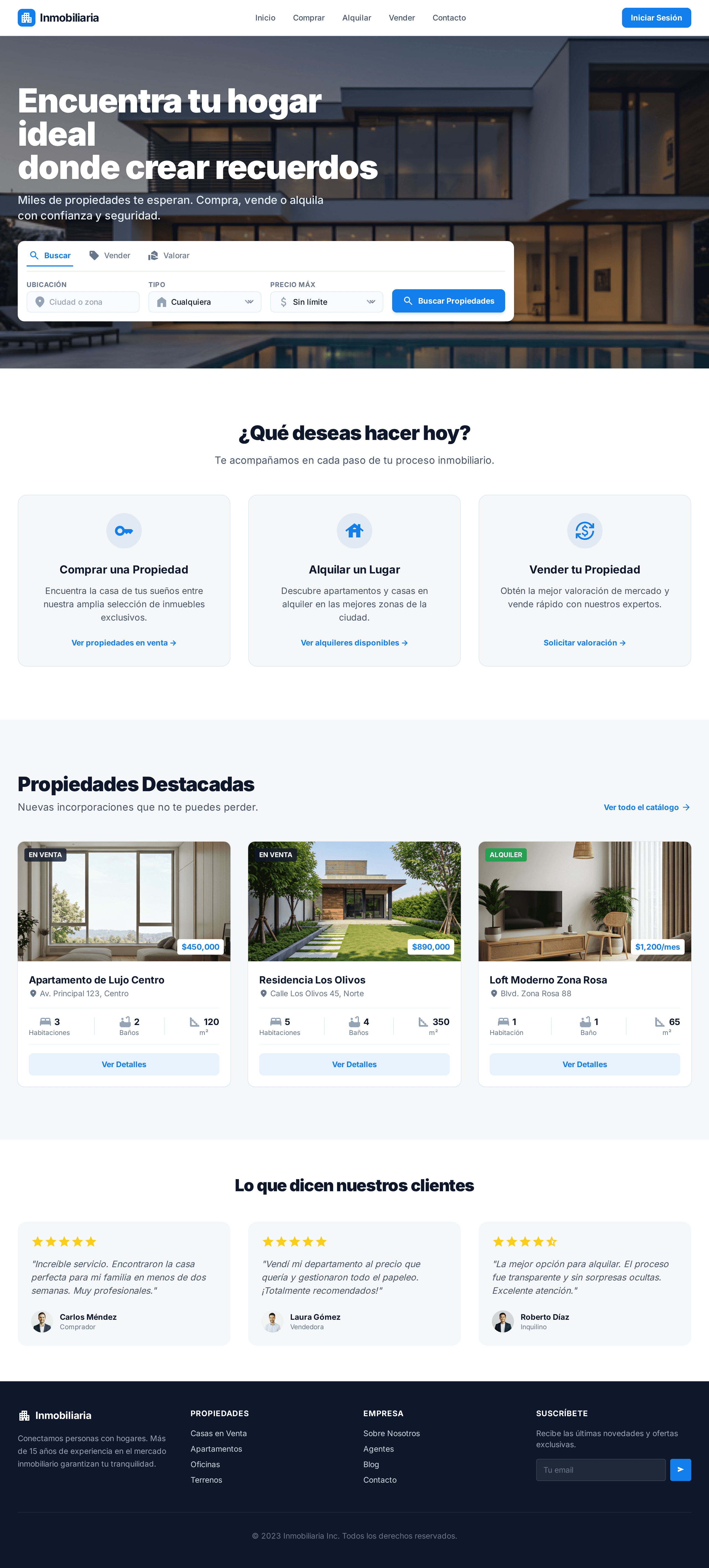 Sitio Web - Inmobiliaria
